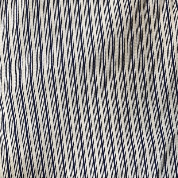 DFA New York Capri Size 12 Blue Striped Flat Front Cropped Pants Casual Coastal - Picture 5 of 12